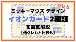 ディズニーデザイン：イオンカード2種類を徹底解説【他クレカと比較も】