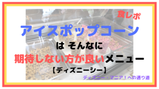 【食レポ】アイスポップコーンはそんなに期待しない方が良いメニュー【ディズニーシー】