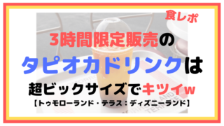 3時間限定販売のタピオカドリンクは超ビックサイズでキツイw【トゥモローランド・テラス：ディズニーランド】