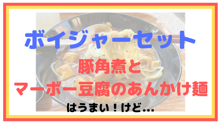 ボイジャーセット＝豚角煮とマーボー豆腐のあんかけ麺はうまい！けど...