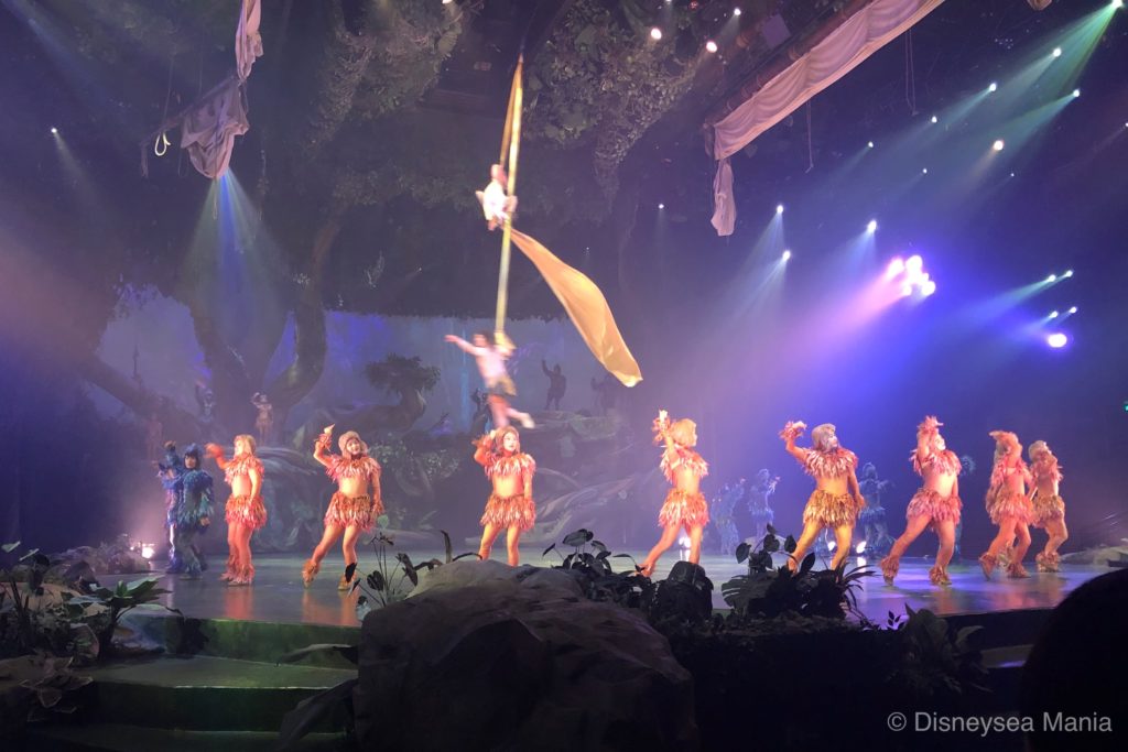 上海ディズニーのショー「ターザン：コール・オブ・ザ・ジャングル」の画像
