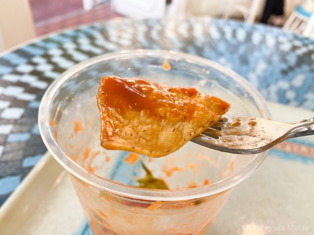プラザパビリオンのエビとサラダの冷やし麺（トマトソース）の画像